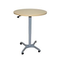 Pneumatic Height Adjustable  Sit To Stand Up Desk With Wheels