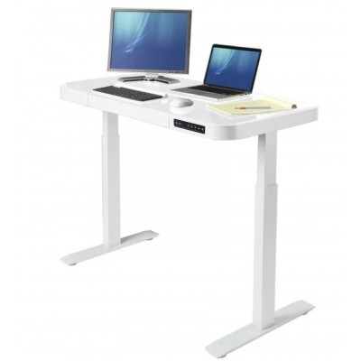 2019 New Design Tempered Glass Stand Desk 8mm Tempered Glass Electric Desk