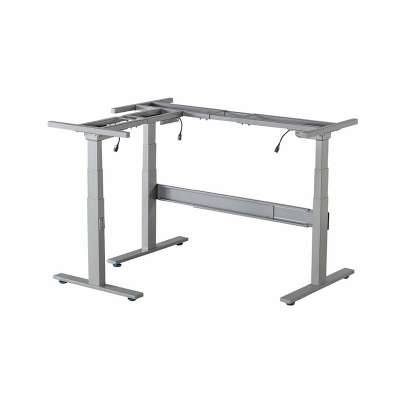 Triple Motors Three Sections 625-1275mm L shape Electric Height Adjustable Sit Standing Up Table Frame